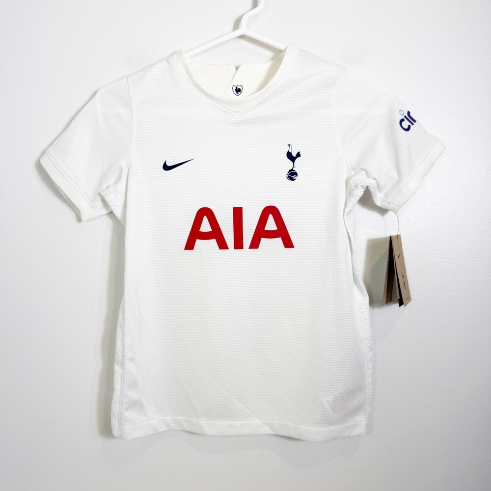 Nike Tottenham Hotspur Jersey Boys XL White 2021-22 Home Soccer Shirt CV8276-101